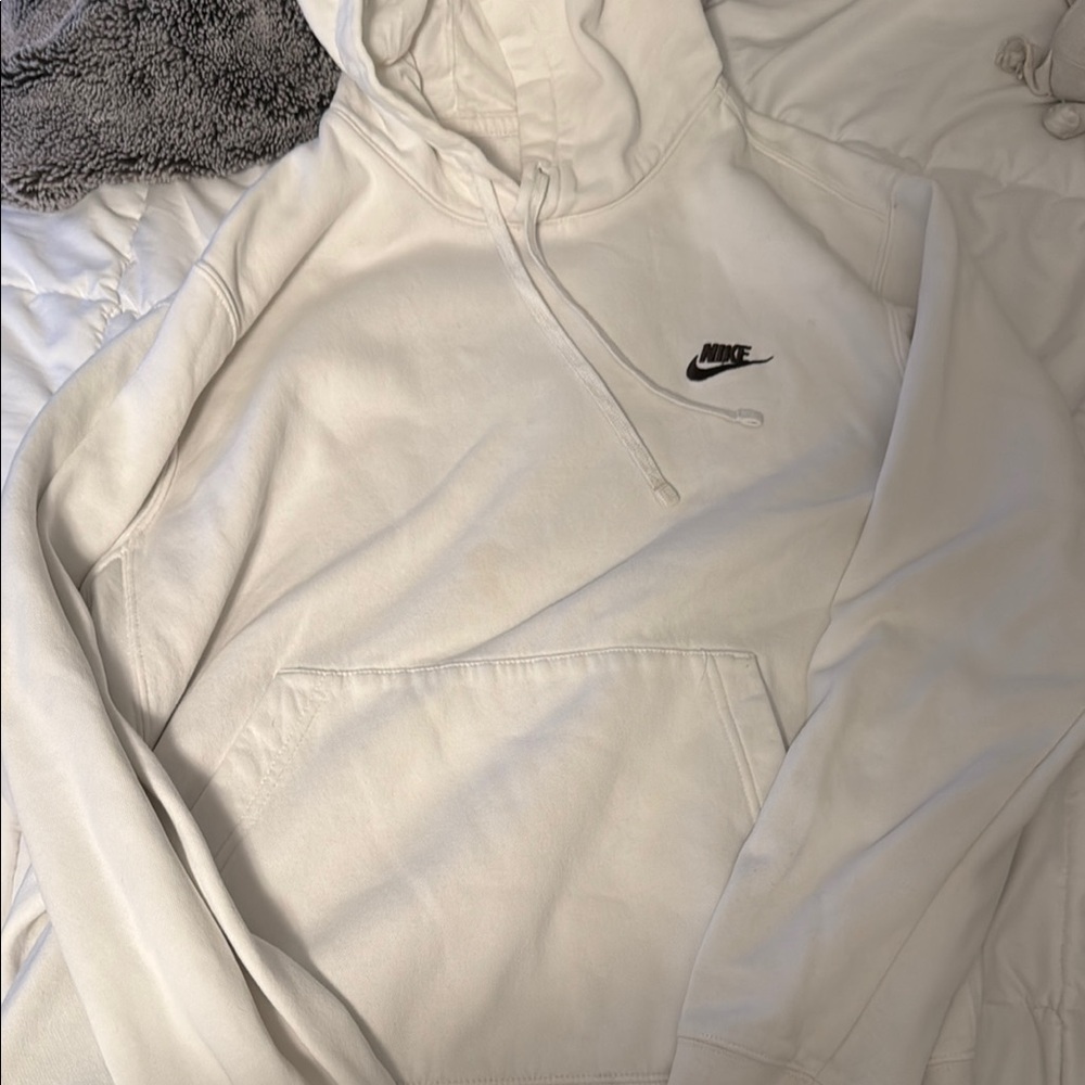 Nike Cream Hoodie with Black Logo